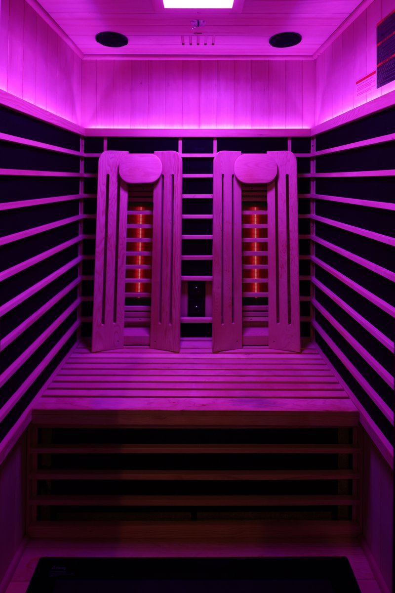 Empty wooden sauna